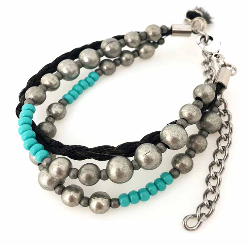 Navajo Tears Adjustable Horse Hair Bracelet