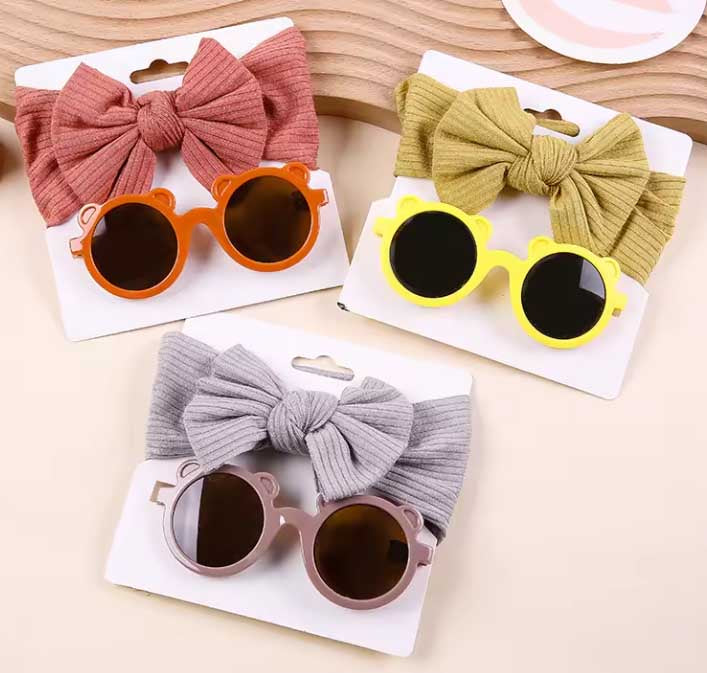Infant sunglass and headband set