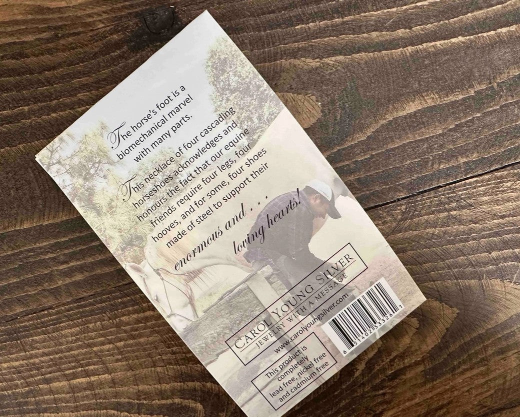 Horseshoes with Aqua Cascadaing/Petite Necklace