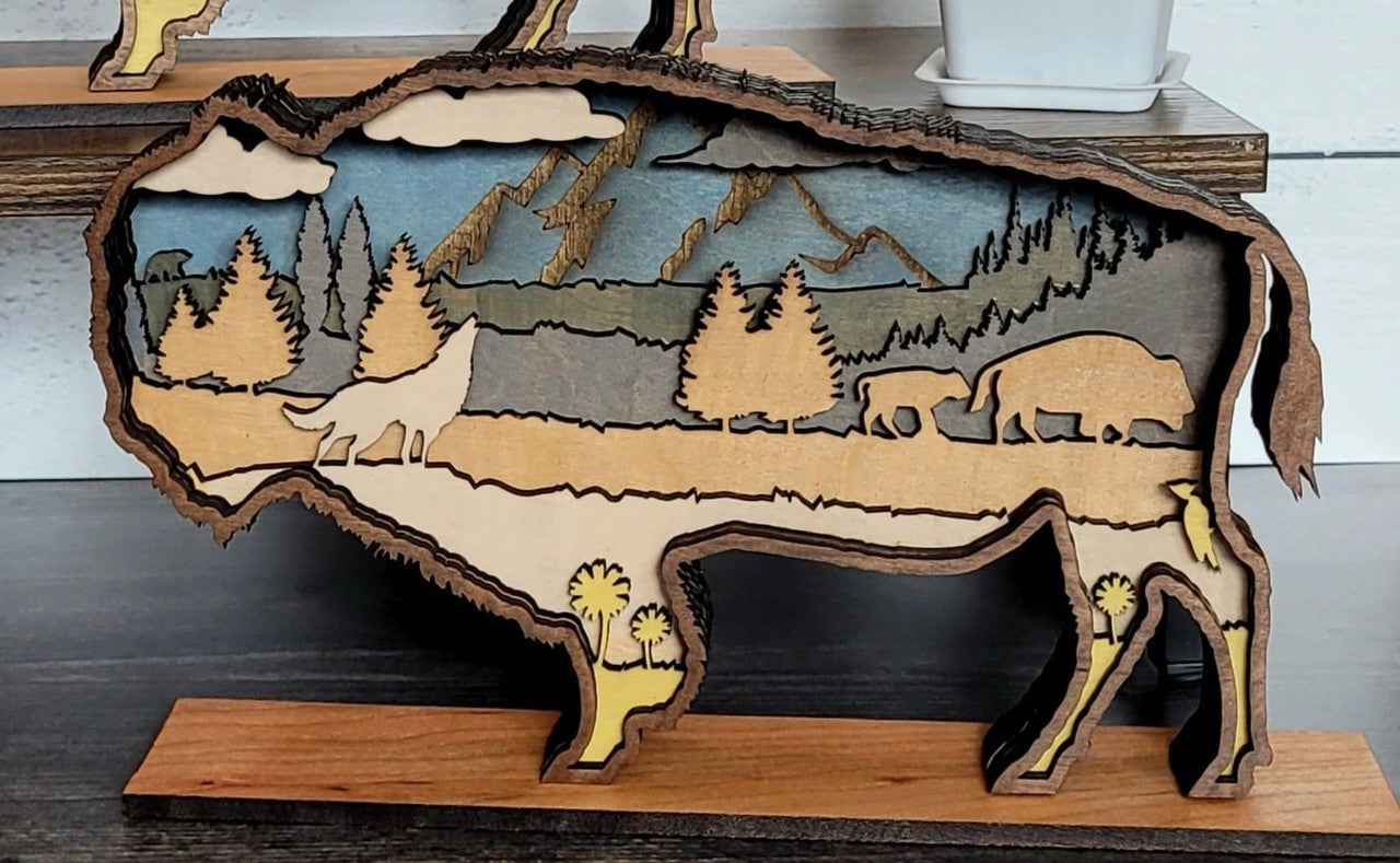 3D Wood Bison