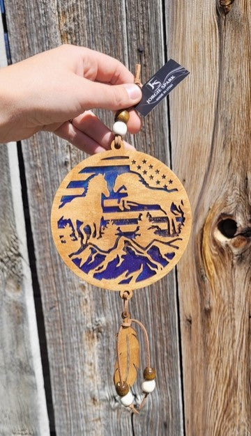 Horse Flag Suncatcher w/ Beads