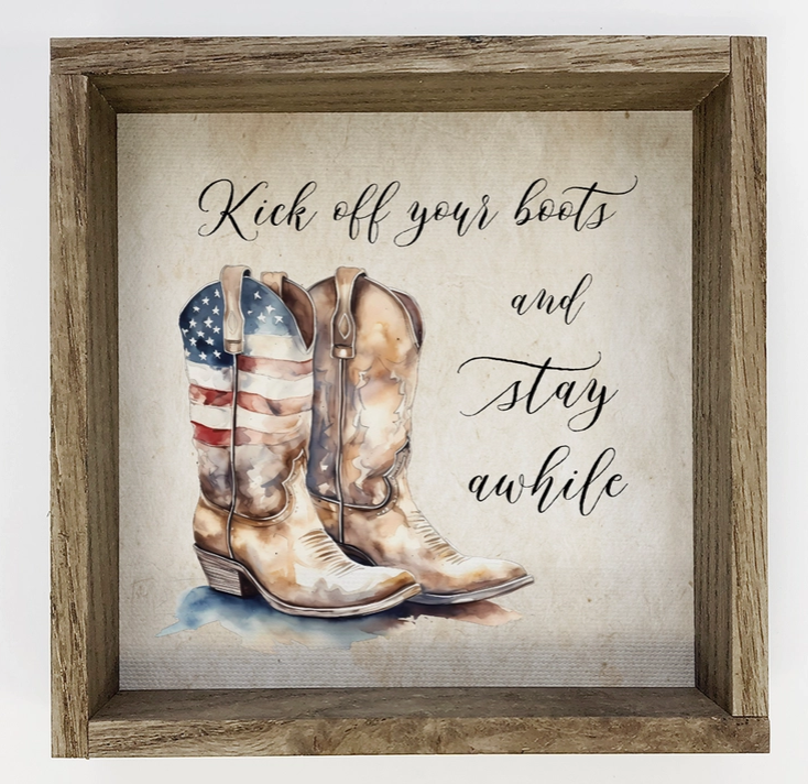 Kick Off Your Boots - American Art - Cowboy Boots