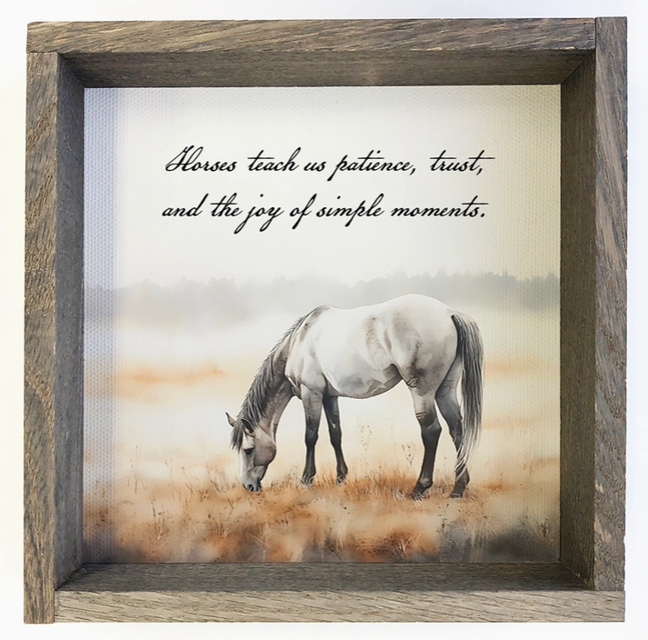 Horses Teach Us - Horse Canvas Art - Wood Framed Wall Decor