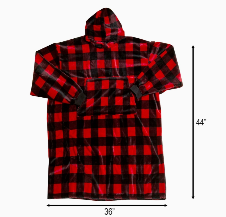 Lumberjack Red Hooded Blanket