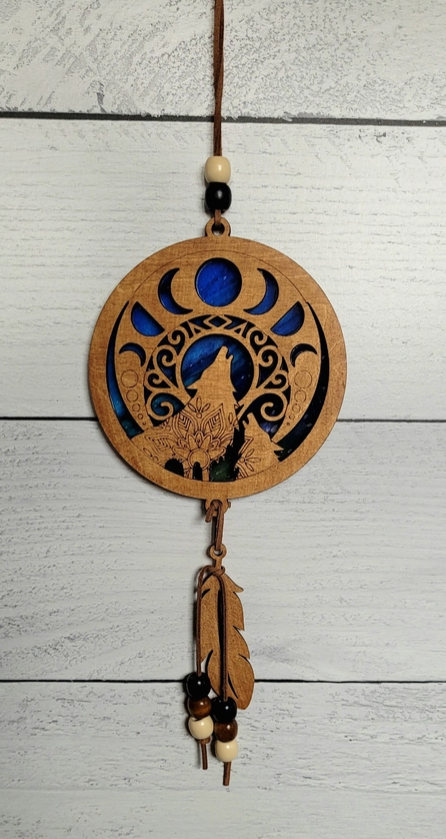 Wolf Suncatcher w/ Beads