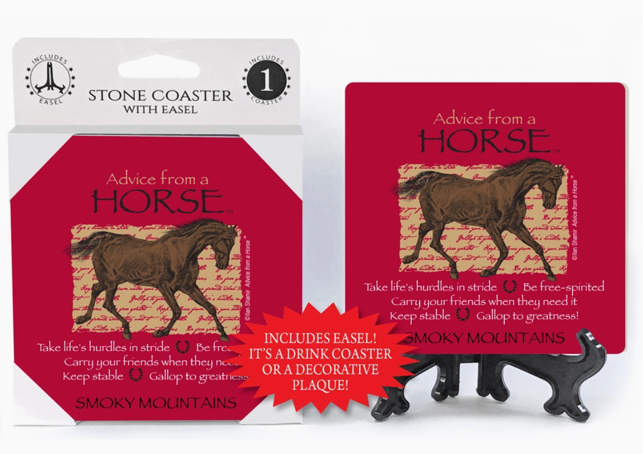 Horse / Advice from - 4" X 4" Table Coaster