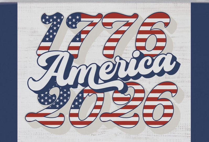 1776 America 2026 - Small Talk Rectangle