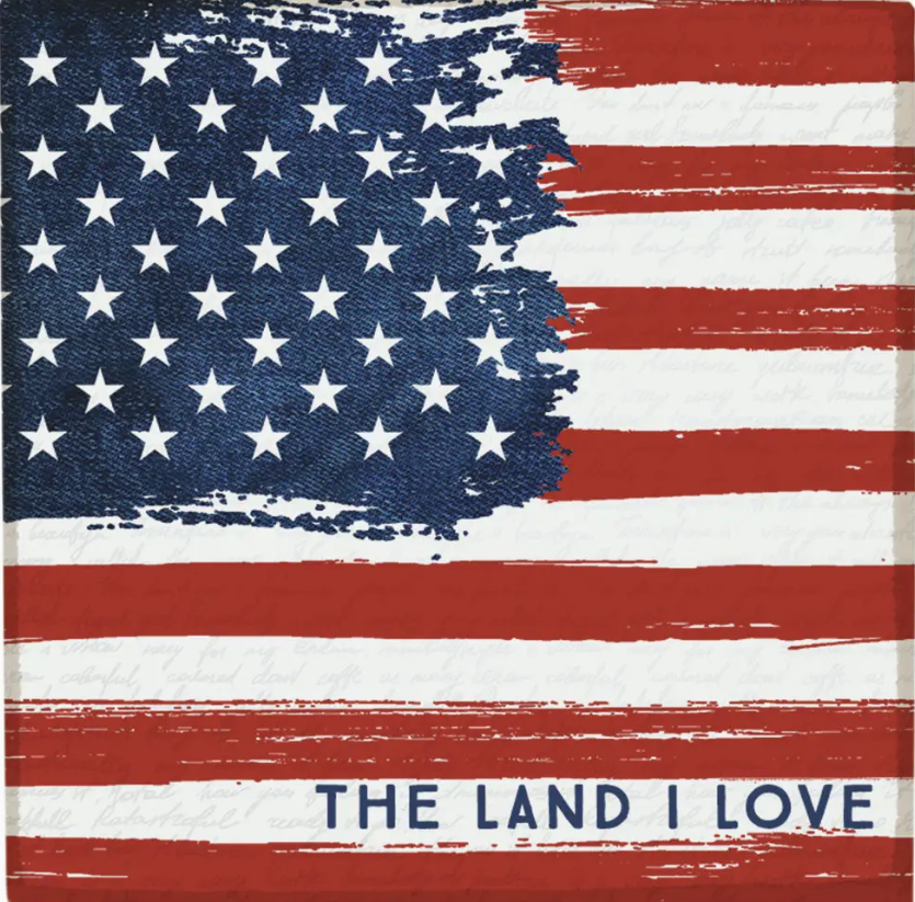 Land I Love Flag - Square Magnets