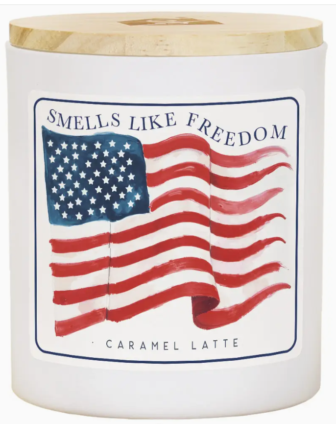 Smells Freedom Watercolor Candle