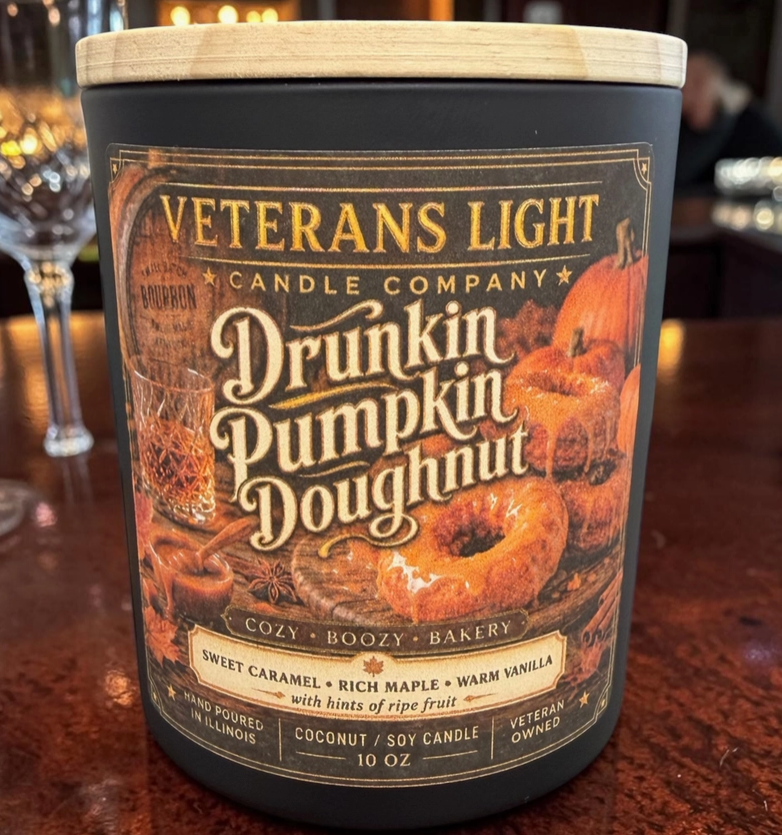 Drunkin Pumpkin Doughnut| Pumpkin Bourbon, Caramel, Maple 10 oz Candle