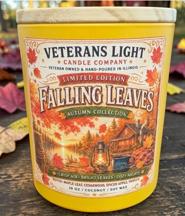 Falling Leaves | Earthy Autumn, Greens, Pine, Spiced Florals 10 oz candle