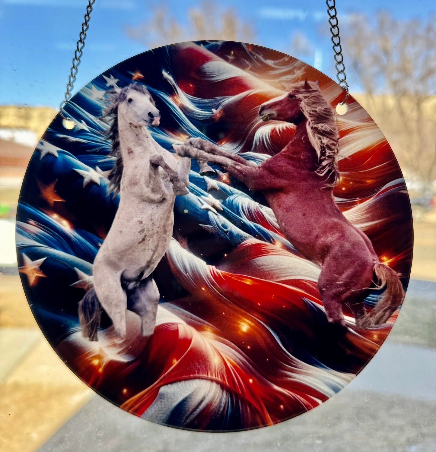 Chasing Horses Sun Catchers