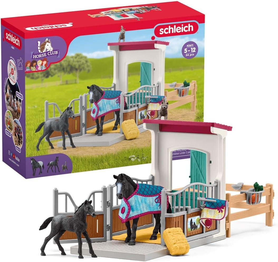 Schleich Horse Box with mare and foal