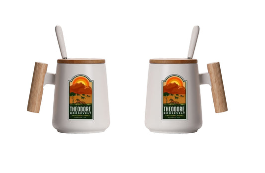 Chasing Horses TRNP Wood handle mug set