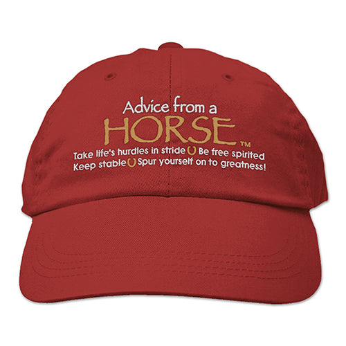 Advice from a Horse embroidered hat