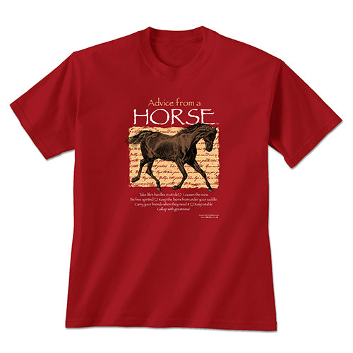 Adult Advice from a Horse T-shirt