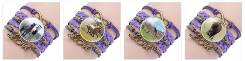 Chasing Horses Leather Bracelet