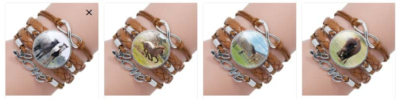 Chasing Horses Leather Bracelet