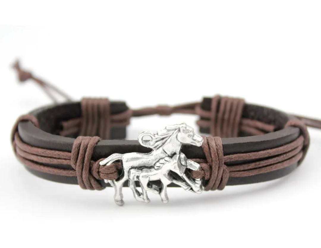 Leather Horse bracelet
