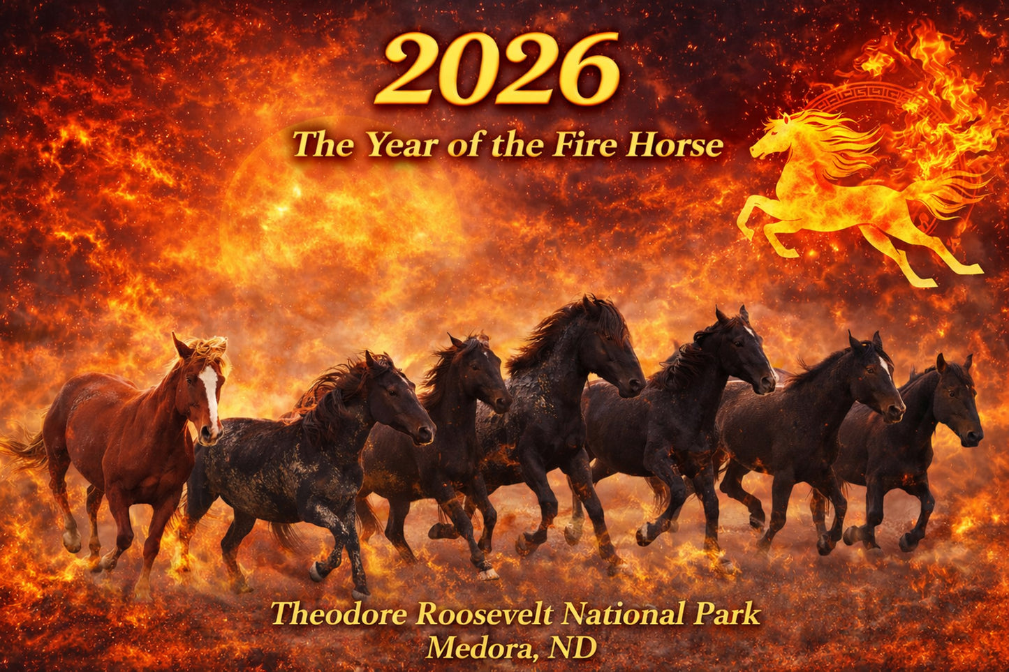Chasing Horses Postcards
