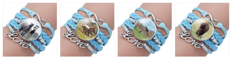 Chasing Horses Leather Bracelet