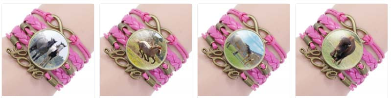Chasing Horses Leather Bracelet
