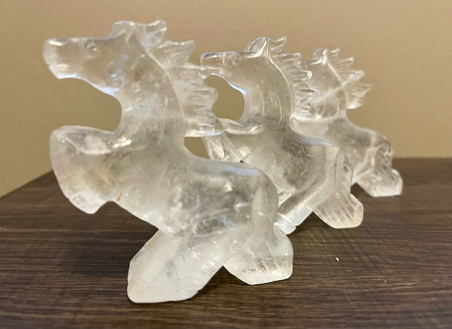 4" hand carved stone horse