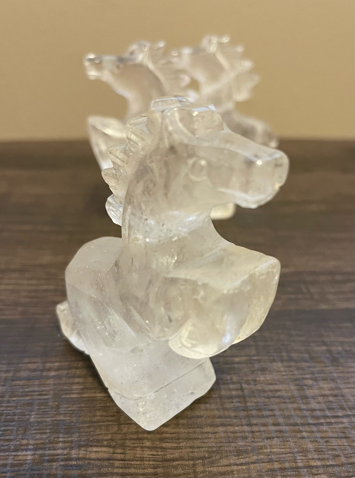 4" hand carved stone horse