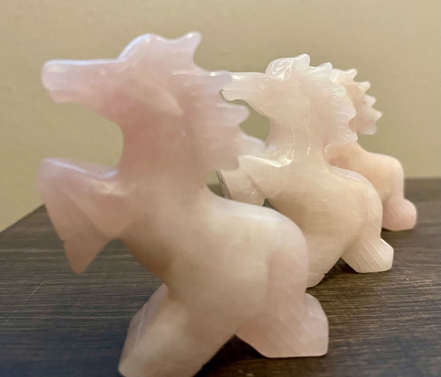 4" hand carved stone horse