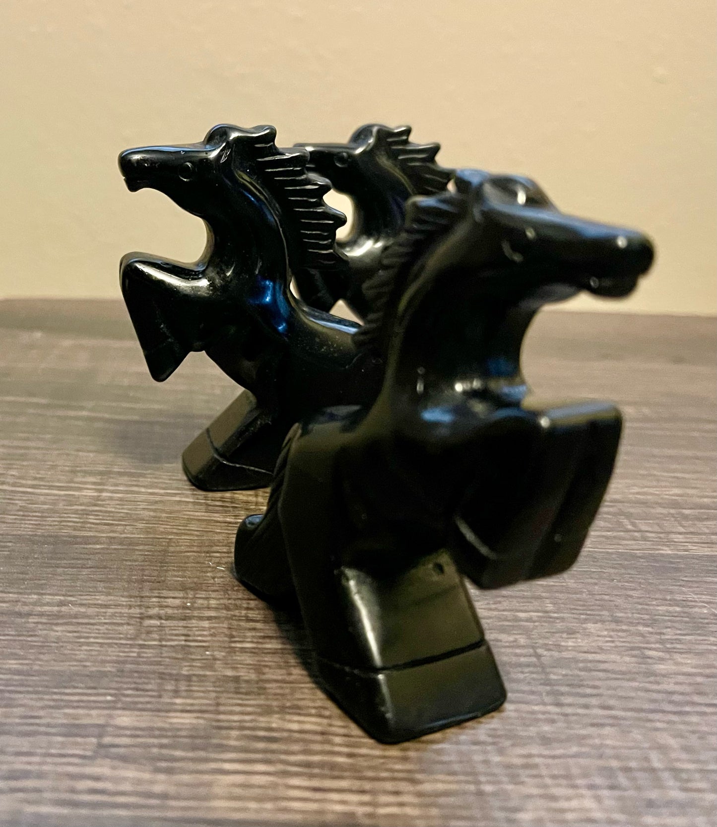 4" hand carved stone horse