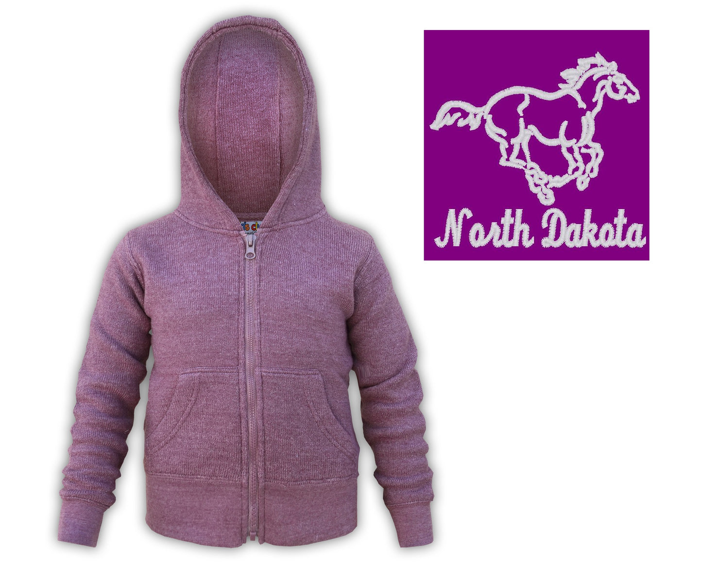 Kids Medora ND Zip front Sweatshirt