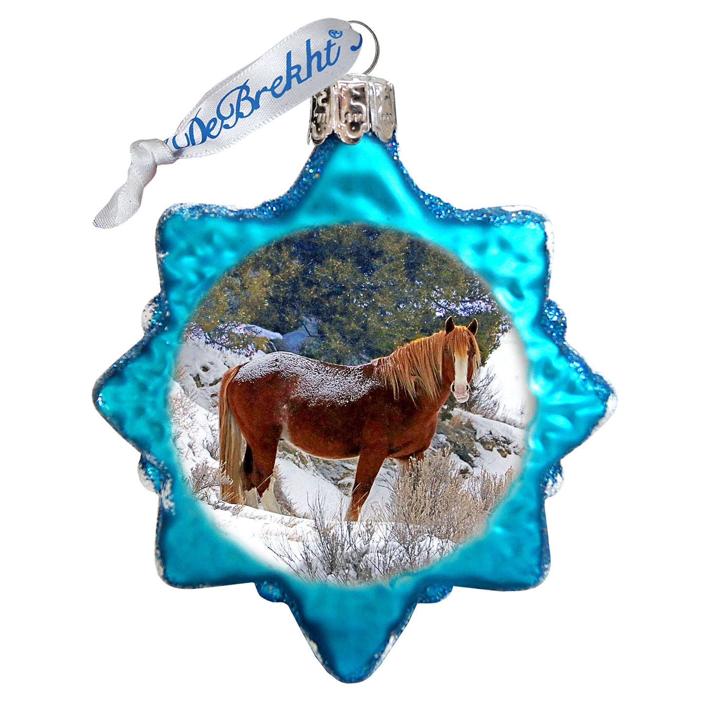 Chasing Horses Glass Ornaments