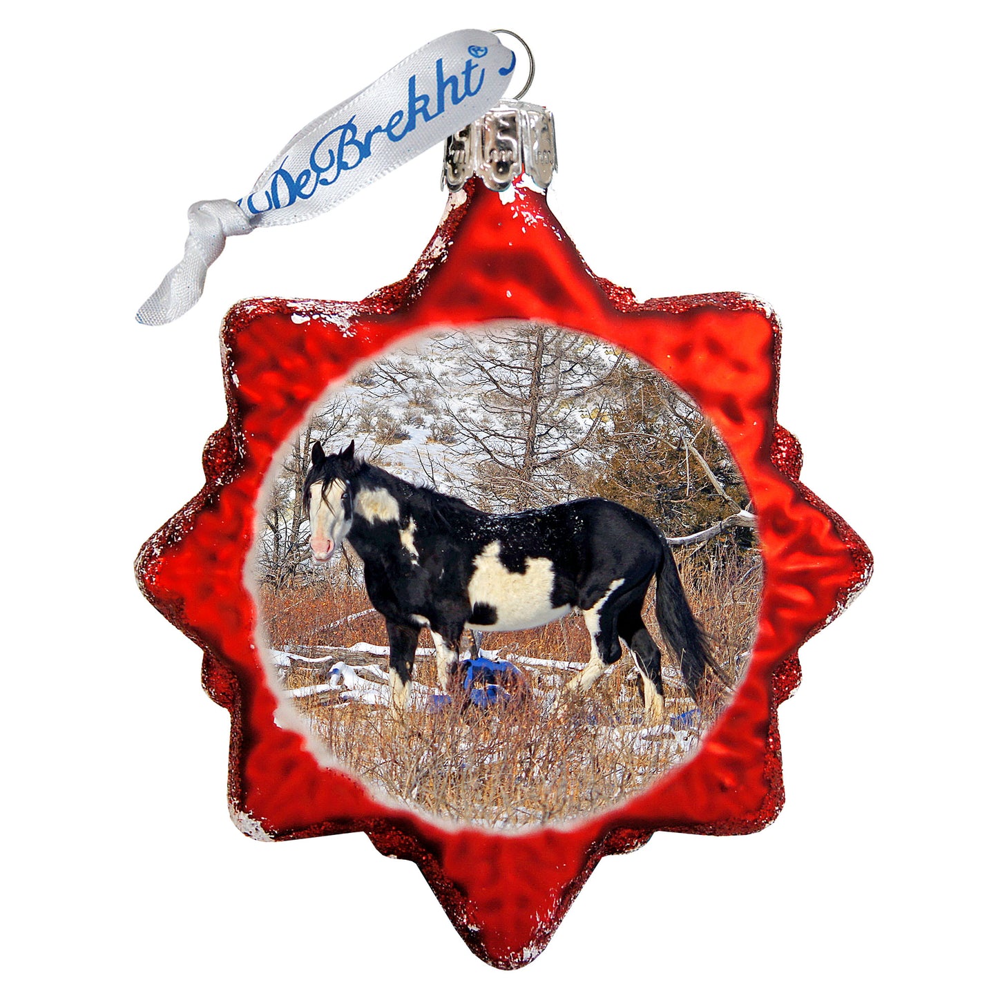 Chasing Horses Glass Ornaments