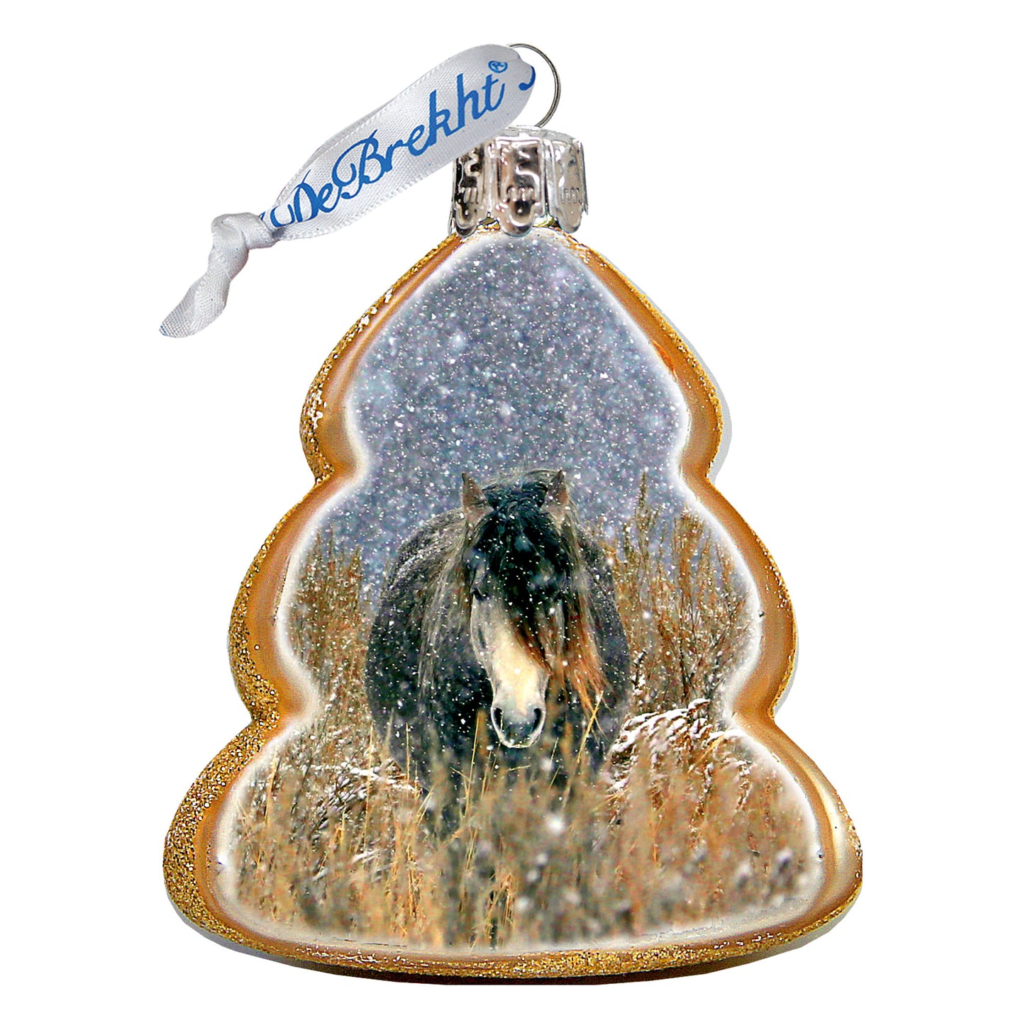 Chasing Horses Glass Ornaments