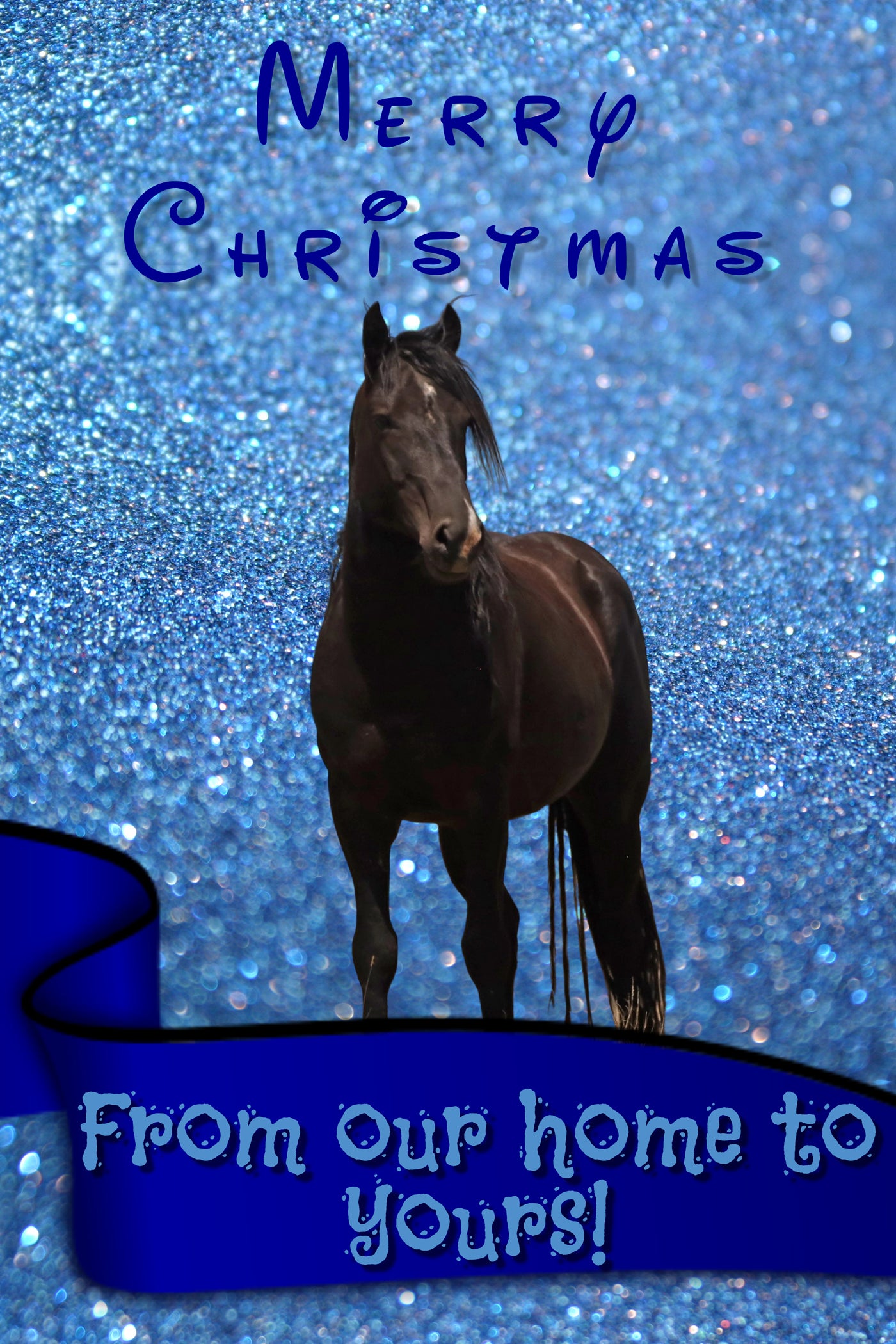Chasing Horses 2021 Christmas card AND wooden ornament set