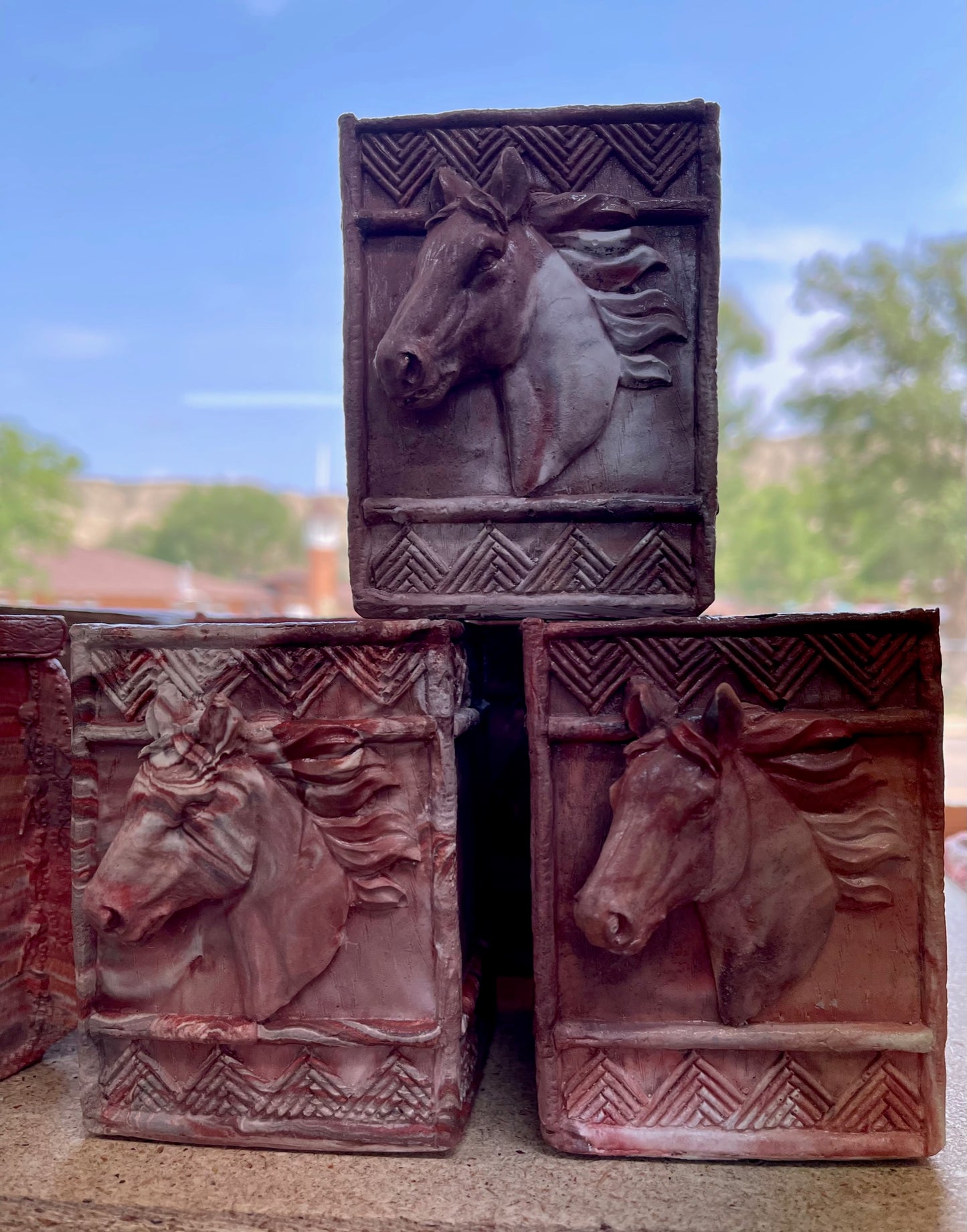 Horse Head Pot by Kicking Bird Pottery