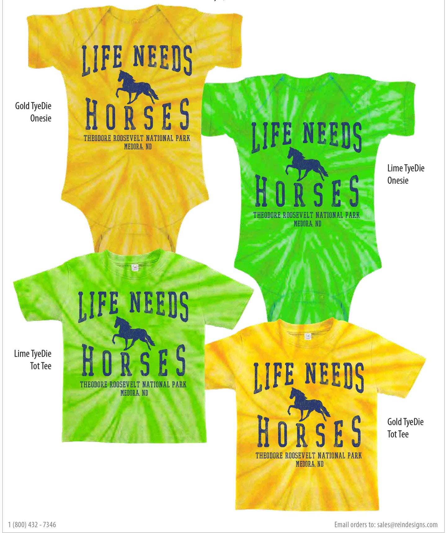 Infant/Toddler Life Needs Horses Medora Tie Dye Onesie and T-shirt