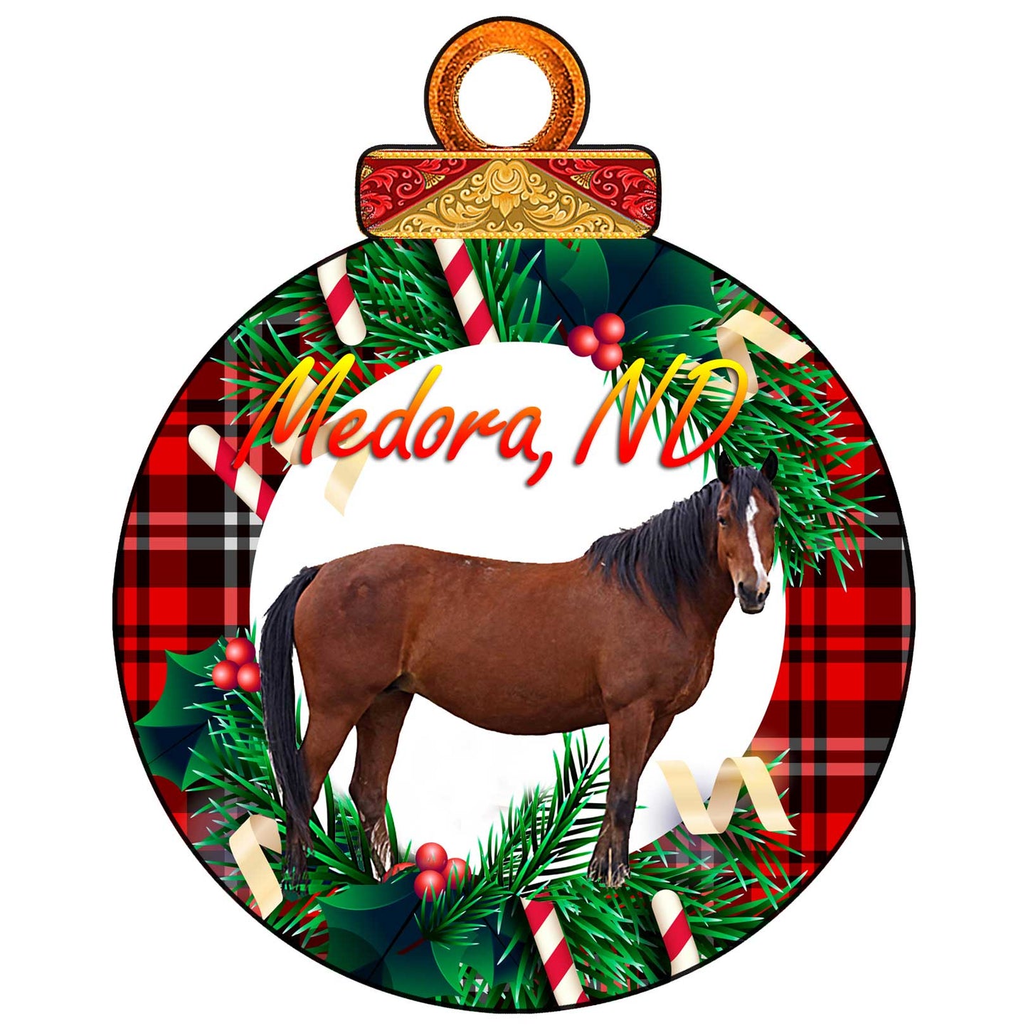 2021 Chasing Horses Wooden ornaments