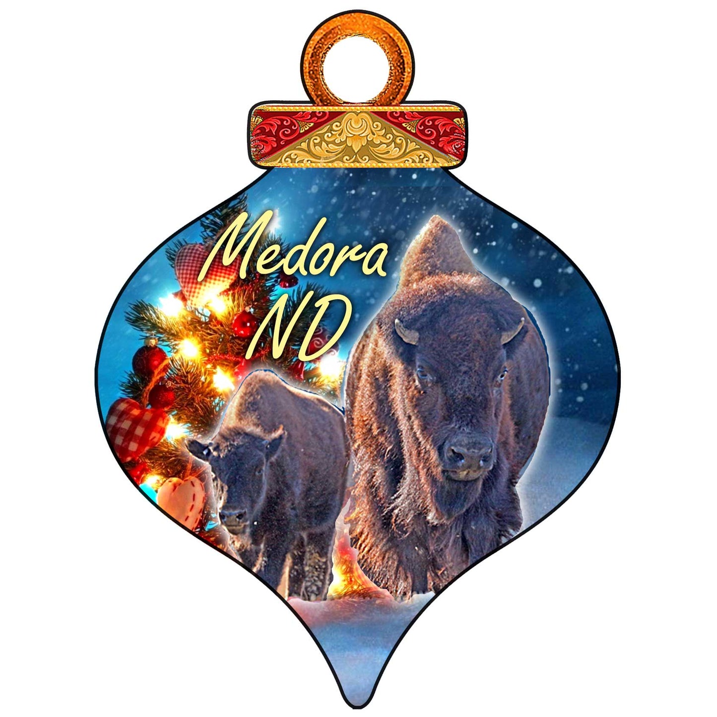 Chasing Horses 2021 Christmas card AND wooden ornament set
