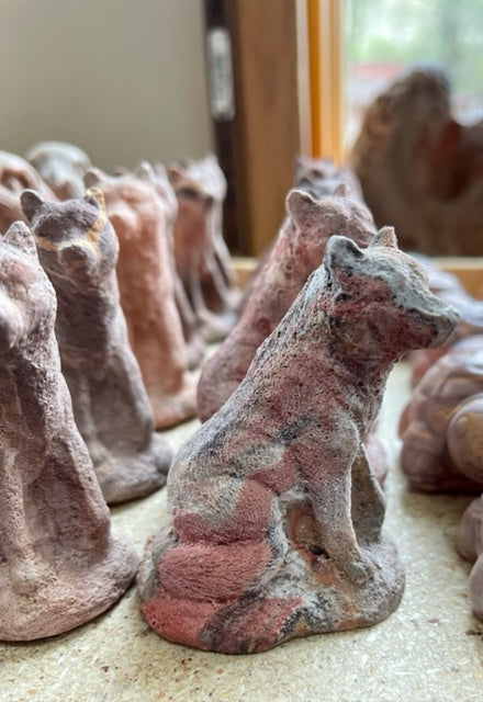 Baby Wolf by Kicking Bird Pottery