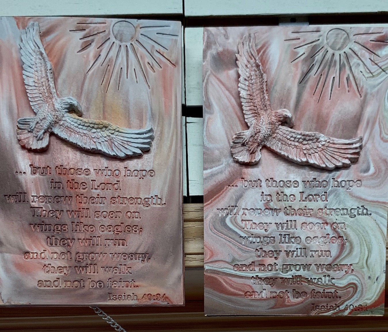 Cross Isaiah 40:31 by Kicking Bird Pottery