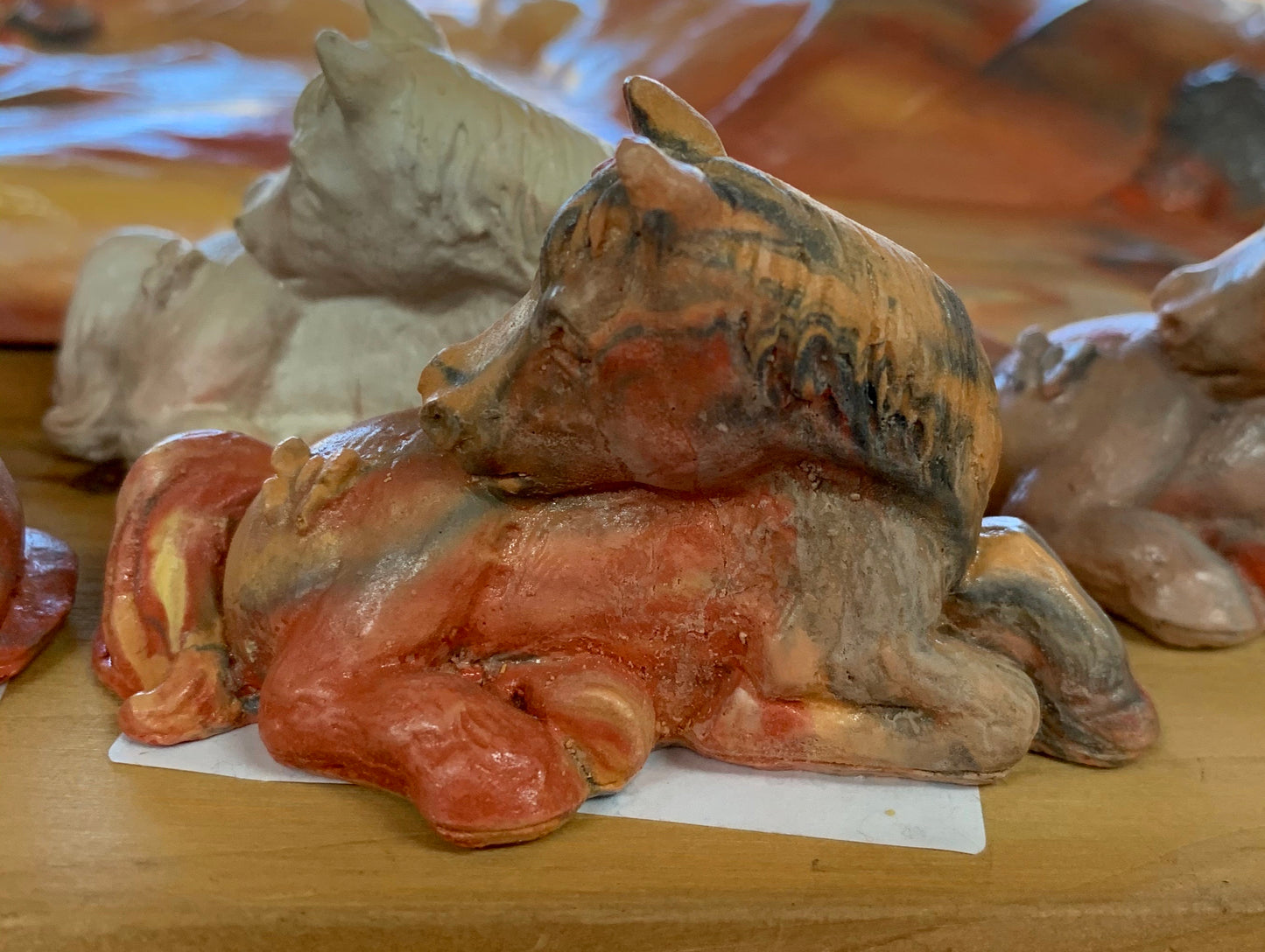 Baby Horse with Butterfly by Kicking Bird Pottery