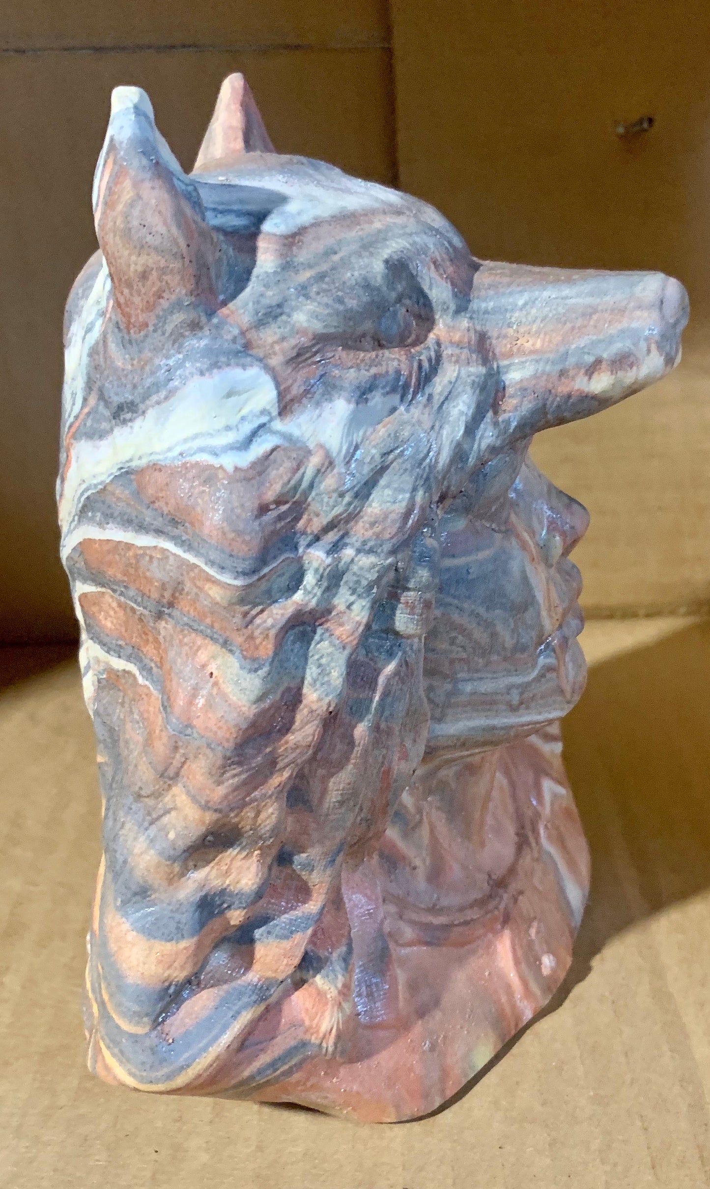 Wolf Warrior by Kicking Bird Pottery