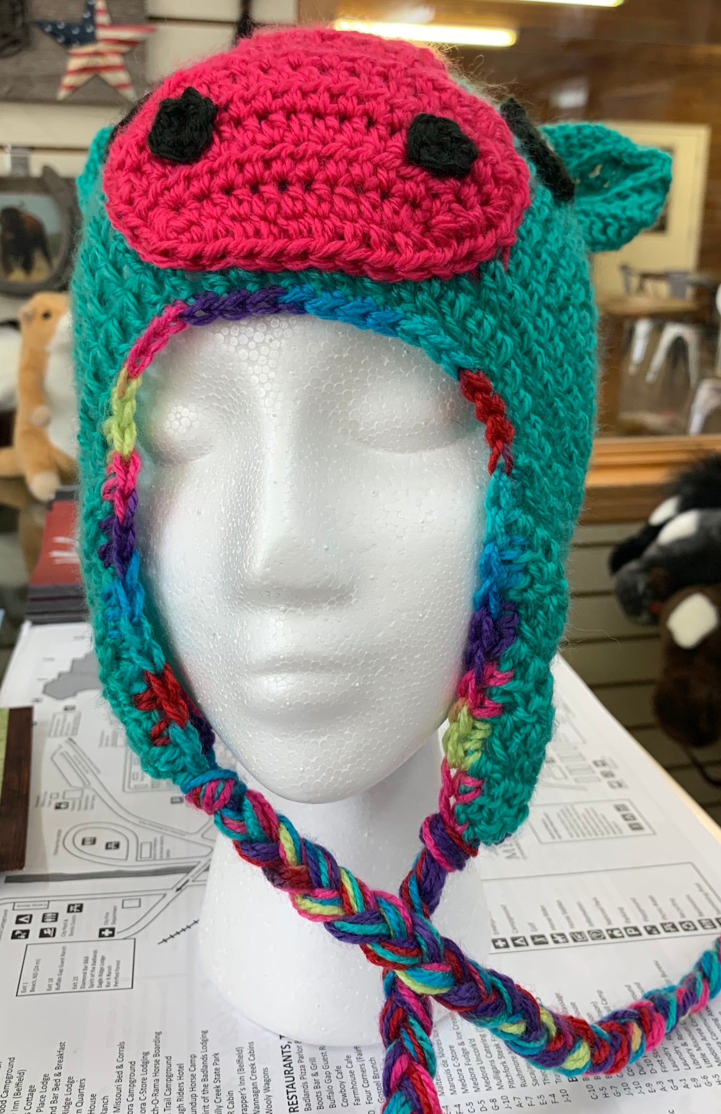 Curly Mane Crocheted Horse Hat