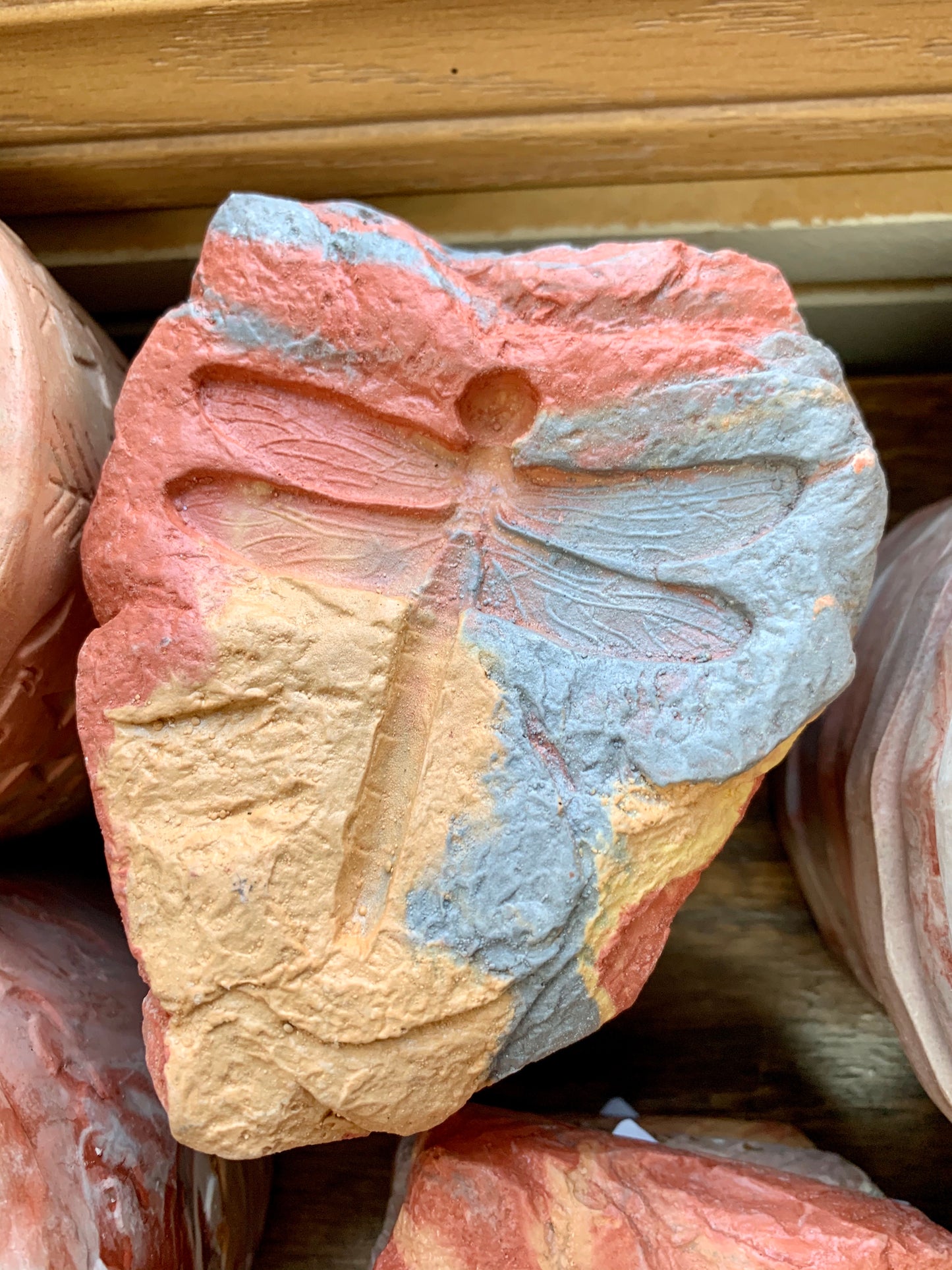 Dragonfly Rock by Kicking Bird Pottery