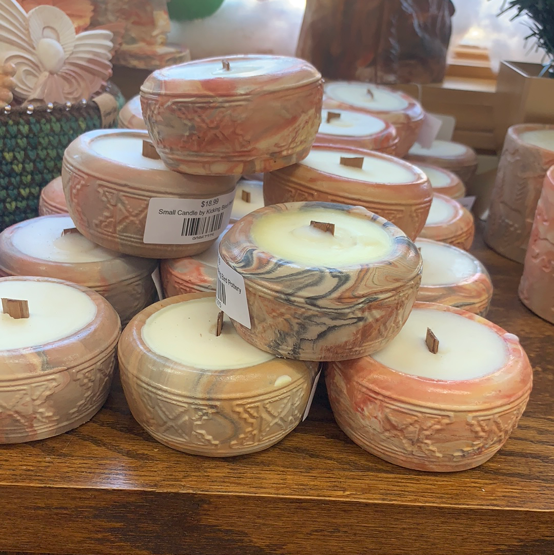 Small Candle by Kicking Bird Pottery