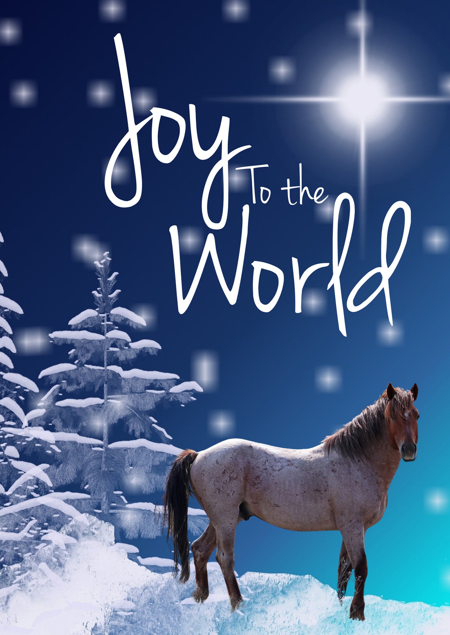 Chasing Horses 2021 Christmas card AND wooden ornament set