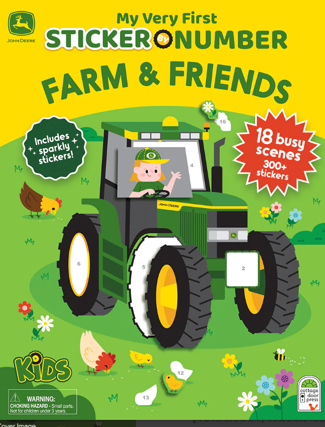 My Very First Sticker by Number John Deere Kids Farm & Friends Sticker by Number