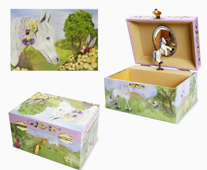 Horse Fairy Musical Jewelry Box - plays DANCE OF THE SUGAR PLUM FAIRY