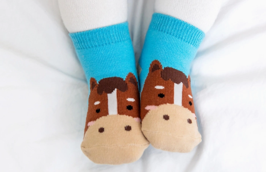 Horse Zoo Baby Animal Socks